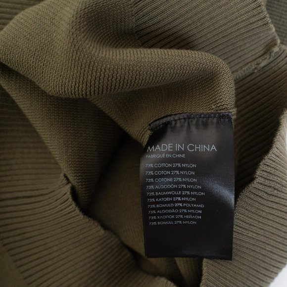 Club Monaco Crewneck Sweater Cotton Blend Olive - Picture 8 of 9